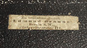 Sticker on Box of Brenske's Marsch-Zirkel