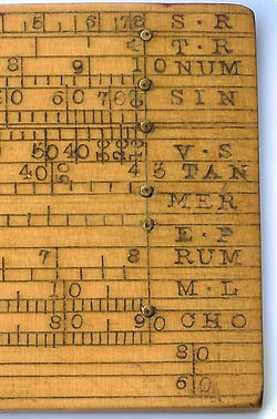 Some of the many scales on Gunter's rule