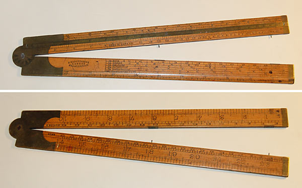 A 22 Coggeshall joint slide rule by J. Rabone & Sons
