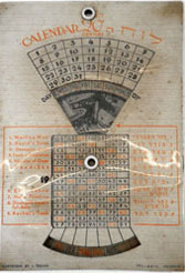 Calendar slide chart of the 20th century by J. Zedak