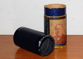 An Edison Blue Amberol phonograph cylinder