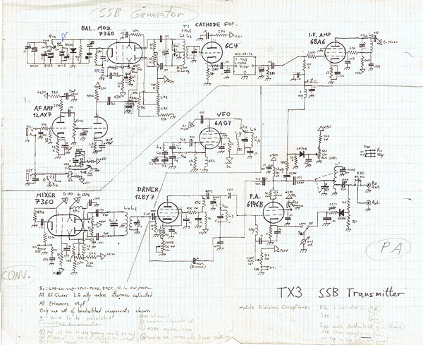 Homebrew SSB transmitter - schematic diagram