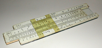 ALKU glass-and-paper slide rule