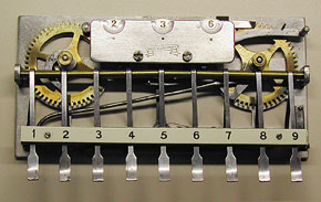 Mechanism of the Adix calculator