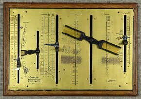 System Bloch Gewichtschnellrechner