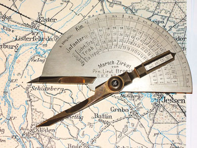 Distance measured by Brenske's Marsch-Zirkel