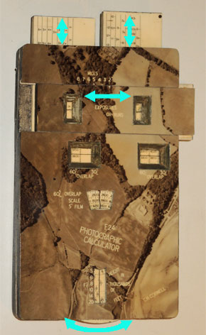 Cornell F.24 calculator - moving parts - front