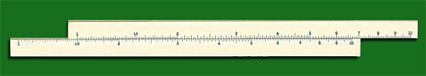 Two juxtaposed logarithmic scales