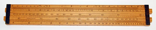 An Ullage slide rule, ca. 1900