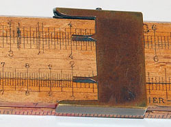 Cursor of Mannheim slide rule by Tavernier-Gravet