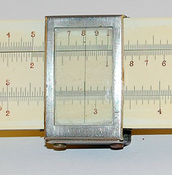 Cursor of K&E 4061 Duplex slide rule