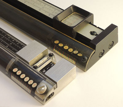 Gerber Variable scale (front) and Proportional Rule  detail