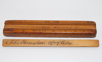 E. Roberts Everard Slide Rule - owner's name