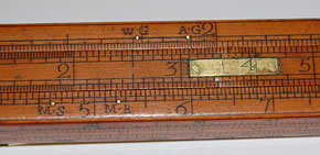 E. Roberts Everard Slide Rule - brass repair