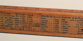 Back of Gravet Lenoir slide rule