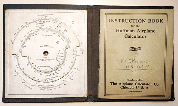 The Hoffman airplane calculator