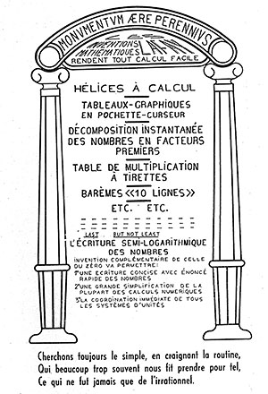 Jan-Antoine Lafay's brochure describing his mathematical inventions