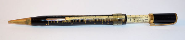 Nicolet pencil slide rule