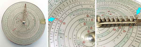 Sabatini/Ferrero H 39 reinforced concrete slide rule