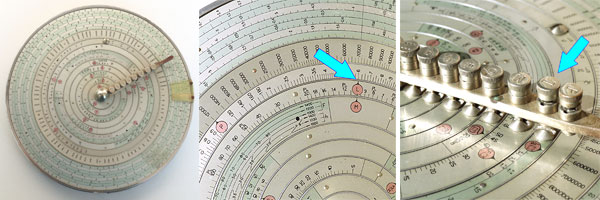 Sabatini/Ferrero H 39 reinforced concrete slide rule