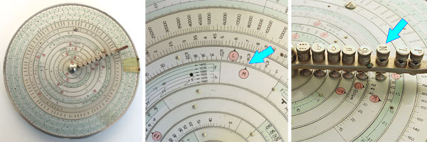 Sabatini/Ferrero H 39 reinforced concrete slide rule