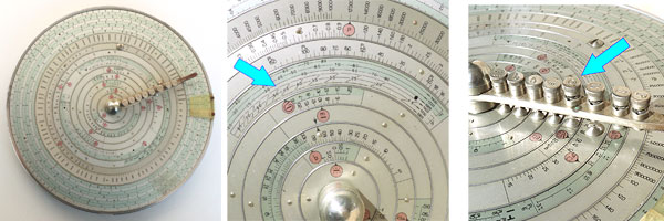 Sabatini/Ferrero H 39 reinforced concrete slide rule