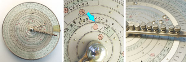 Sabatini/Ferrero H 39 reinforced concrete slide rule