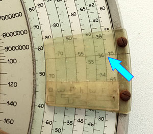 Sabatini/Ferrero H 39 reinforced concrete slide rule