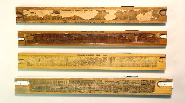 Tavernier-Gravet slide rules (back)