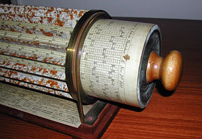 Thacher's slide rule with slide extended