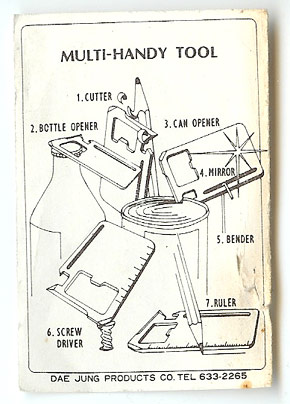 Multi-Handy tool instruction sheet