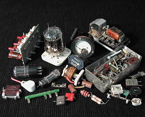 Assorted components from surplus equipment
